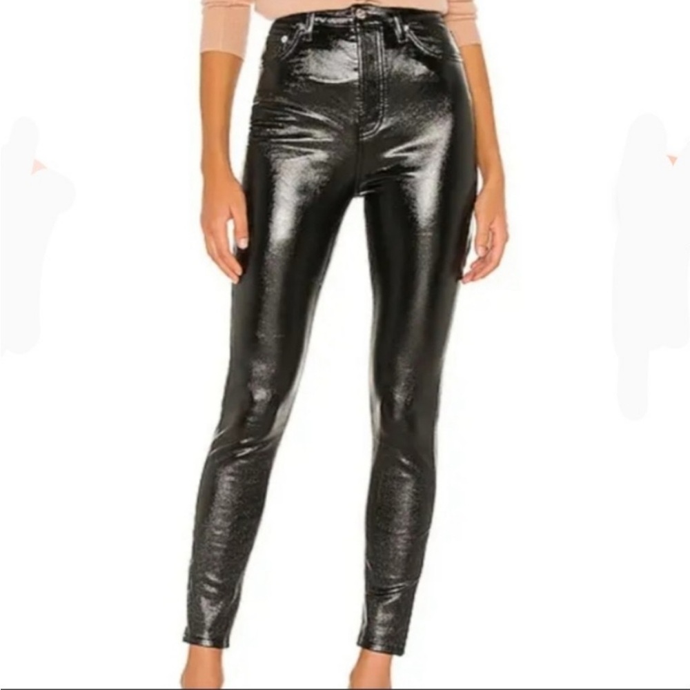 Free People We The Free Phoenix Coated Skinny Jean In Black Size 25